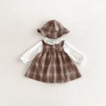 【66-90cm】ロンパース&帽子 ベビー チェック レトロ - 画像 (3)