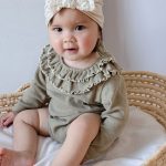 【66-90cm】ロンパース ベビー 北欧風 ダブルフリルカラー - 画像 (7)