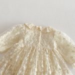 【66-90cm】ロンパース ベビー フラワー 刺繍 レース - 画像 (9)