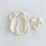 【66-90cm】ロンパース ベビー レース 小花柄 - 画像 (4)