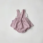 【66-90cm】ロンパース ベビー 韓国風 レース フリル - 画像 (12)
