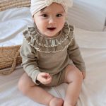 【66-90cm】ロンパース ベビー 北欧風 ダブルフリルカラー - 画像 (8)
