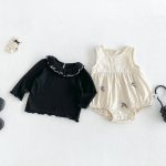 【66-90cm】ロンパース＆メロウフリルトップス ベビー ドット 蝶結び - 画像 (6)