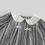 【66-90cm】ロンパース ベビー 襟付き チェック - 画像 (5)
