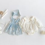 【66-100cm】ロンパースセット ベビー プリンセス風 スウィート - 画像 (3)