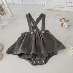 【66-90cm】セットアップ ベビー 大きな丸襟 レトロ - 画像 (9)