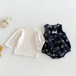 【66-90cm】ロンパース ベビー 小花柄 セットアップ - 画像 (6)