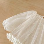 【66-90cm】ロンパース ベビー リボン チュール - 画像 (6)