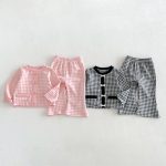 【66-90cm】セットアップ ベビー レトロ チェック - 画像 (6)