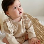 【66-90cm】ロンパースorカバーオール ベビー 無地 フリル - 画像 (6)