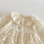 【66-90cm】ロンパース ベビー フラワー 刺繍 レース - 画像 (10)