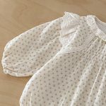 【66-90cm】ロンパース ベビー スイート 花柄レース - 画像 (8)