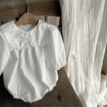 【66-90cm】ロンパース ベビー 襟付き ジャカード - 画像 (7)