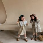 【80-130cm】ワンピース 女の子 韓国風 ナチュラル フリル襟 - 画像 (6)