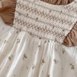【66-90cm】ロンパース ベビー フリル 小花柄 - 画像 (7)