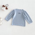 【66-90cm】サロペットロンパース&トップス ベビー 刺繍ロゴ 蝶結び - 画像 (7)
