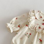 【66-90cm】ロンパース ベビー いちご プリント - 画像 (8)