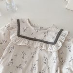 【66-90cm】セットアップ ベビー 大きな丸襟 レトロ - 画像 (10)