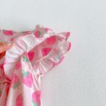 【66-90cm】ロンパース ベビー いちご柄 ノースリーブ - 画像 (8)