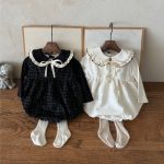 【66-90cm】ロンパース ベビー リボン付き ノースリーブ - 画像 (3)