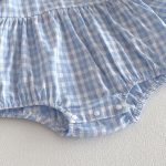 【66-90cm】ロンパース ベビー フリル襟 チェック - 画像 (8)