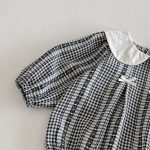 【66-90cm】ロンパース ベビー 襟付き チェック - 画像 (6)