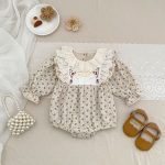 【66-130cm】ロンパースorワンピース 女の子 姉妹服 フランス風 フラワー - 画像 (4)
