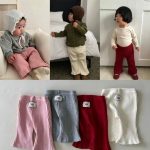 【70-120cm】ロングパンツ フレアパンツ 女の子 ベーシック カジュアル