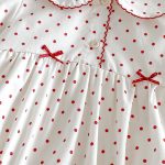 【66-90cm】ロンパース ベビー ドット 丸襟 - 画像 (9)
