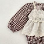 【66-90cm】ロンパース ベビー チェック レイヤード - 画像 (14)