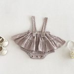 【66-90cm】サロペットロンパース&トップス ベビー 小花柄 フリル襟 - 画像 (8)