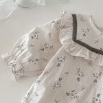【66-90cm】セットアップ ベビー 大きな丸襟 レトロ - 画像 (11)