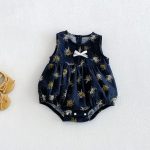 【66-90cm】ロンパース ベビー 小花柄 セットアップ - 画像 (8)