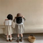 【80-130cm】ワンピース 女の子 韓国風 ナチュラル フリル襟 - 画像 (7)