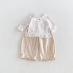 【80-130cm】長袖トップス 女の子 丸襟 フリル かわいい - 画像 (12)