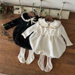 【66-90cm】ロンパース ベビー リボン付き ノースリーブ - 画像 (6)