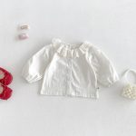 【66-90cm】サロペットロンパース＆レース襟シャツ ベビー チェック - 画像 (7)