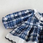 【66-90cm】ロンパース ベビー レース フリル襟 フラワー刺繍 - 画像 (7)