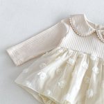 【66-90cm】ロンパース ベビー フラワー チュール - 画像 (9)