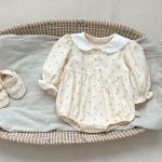 【66-100cm】ロンパース ベビー ドット 小花柄 - 画像 (9)