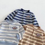 【80-130cm】長袖Tシャツ 男の子 ボーダー ワッペン - 画像 (12)