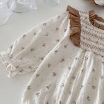 【66-90cm】ロンパース ベビー フリル 小花柄 - 画像 (8)