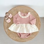 【66-90cm】ロンパース 可愛い 蝶結び ピンク ベビー服 - 画像 (9)