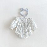 【66-130cm】ロンパースorワンピース ベビー 姉妹服 フラワー柄 - 画像 (8)