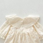 【66-90cm】ロンパース ベビー レース 花刺繡 - 画像 (10)