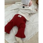 【70-120cm】ロングパンツ フレアパンツ 女の子 ベーシック カジュアル - 画像 (7)