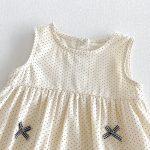 【66-90cm】ロンパース＆メロウフリルトップス ベビー ドット 蝶結び - 画像 (9)