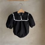 【66-90cm】ロンパース ベビー 襟付き ジャカード - 画像 (10)