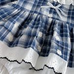 【66-90cm】ロンパース ベビー レース フリル襟 フラワー刺繍 - 画像 (8)
