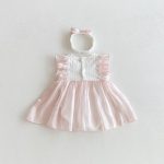【66-90cm】ロンパースワンピ ベビー リボン チュール - 画像 (15)